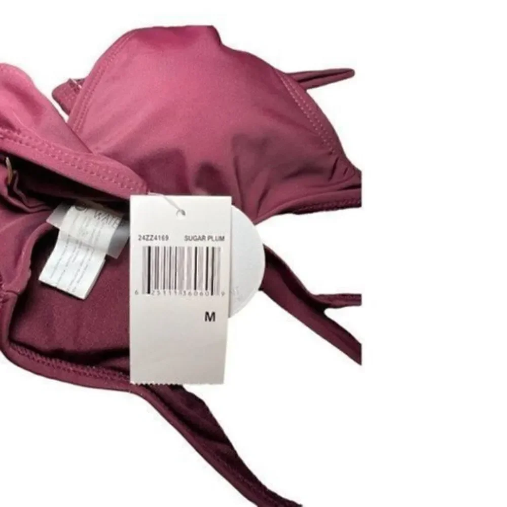 Hot Water Sugar Plum Knot Tie Adjustable Straps Bikini Top M NWT
